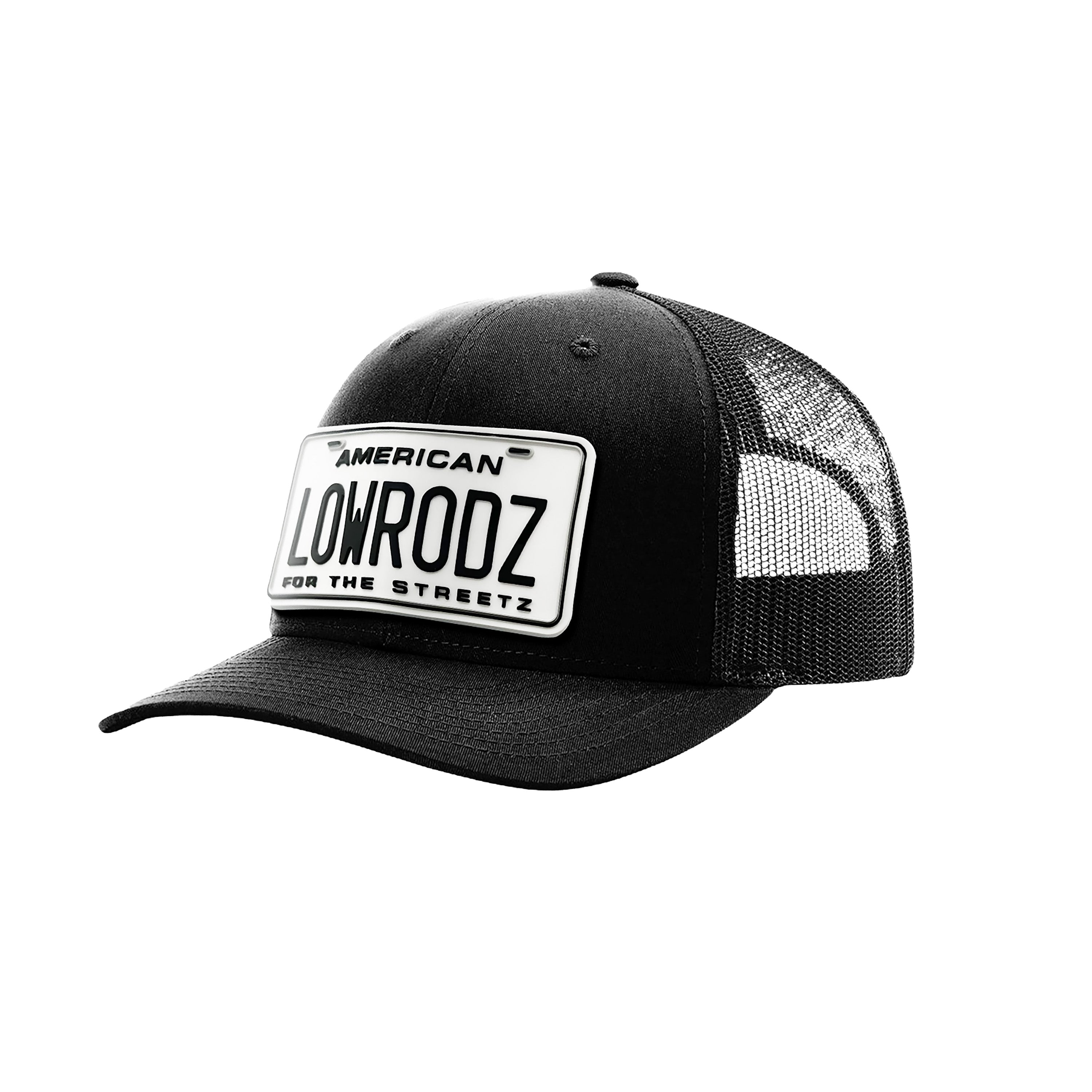 Black/Black ALR PVC License Plate Hat